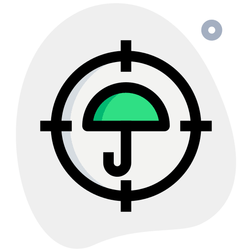 Target security insurance umbrella icon