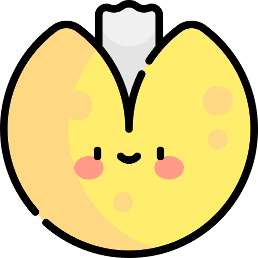 Fortune cookie food and restaurant cultures cookie icon