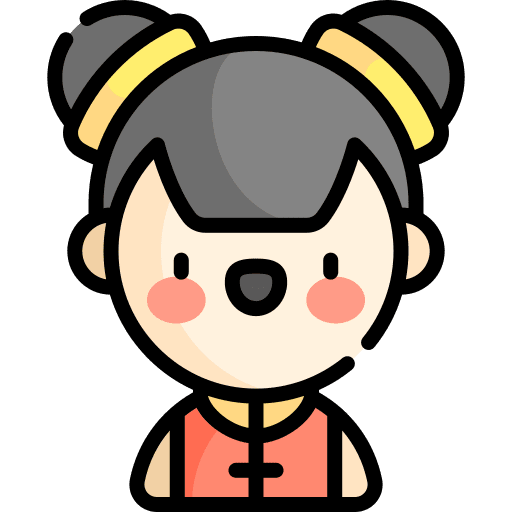 Girl young face china icon