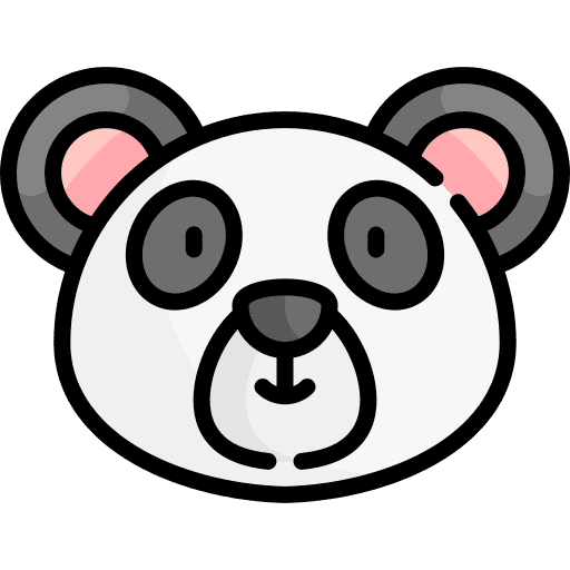 Panda bear mammal wild life zoo icon