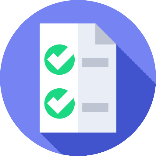 Checklist submission criteria business and finance icon Checklist submission criteria business and finance icon