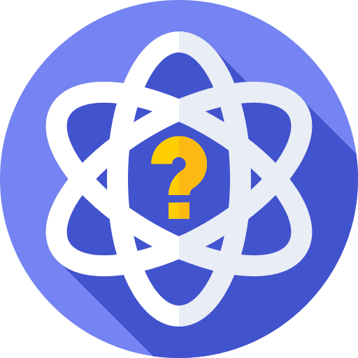 Knowledge education question mark atom icon Knowledge education question mark atom icon