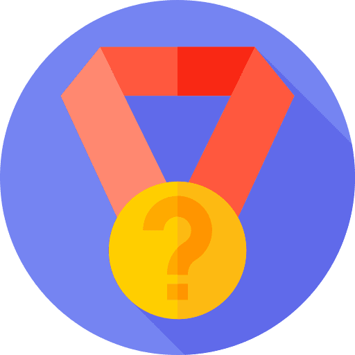 Medal award quiz question mark icon Medal award quiz question mark icon