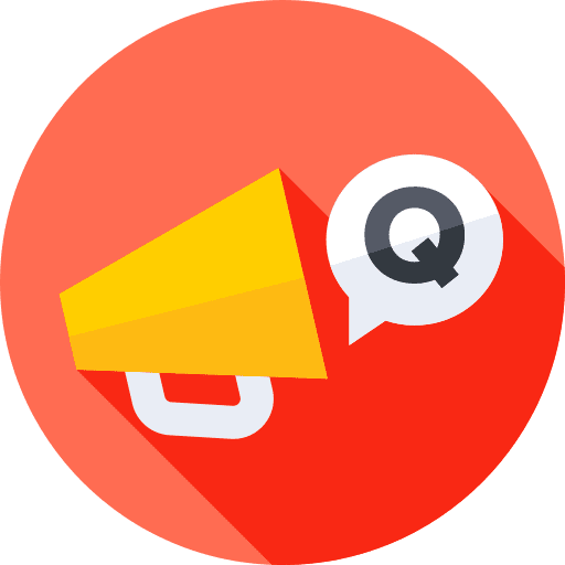 Megaphone quiz fast communications icon Megaphone quiz fast communications icon