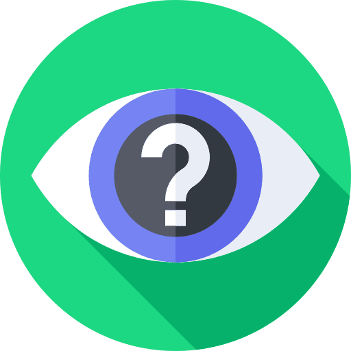Vision quiz exam question mark icon Vision quiz exam question mark icon
