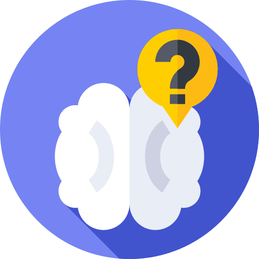 Brain alzheimer question mark education icon Brain alzheimer question mark education icon