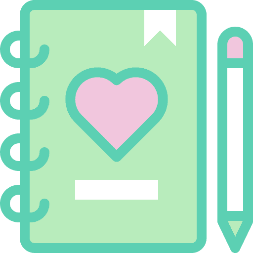 Diary love and romance communication bookmark icon Diary love and romance communication bookmark icon