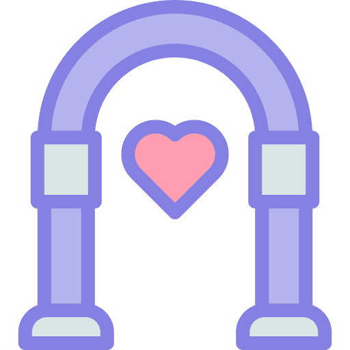 Entrance romantic valentines day entrance icon