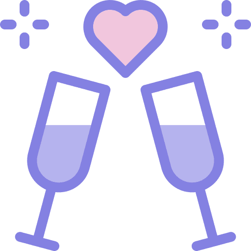 Love love heart toast icon