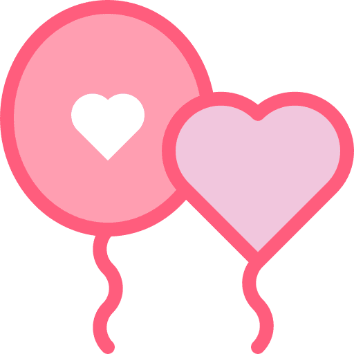 Balloon love and romance romantic decoration icon Balloon love and romance romantic decoration icon
