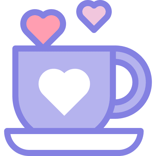 Coffee food and restaurant tea mug love icon Coffee food and restaurant tea mug love icon