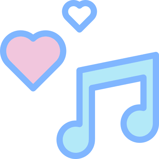 Love songs quaver valentines day music and multimedia icon Love songs quaver valentines day music and multimedia icon