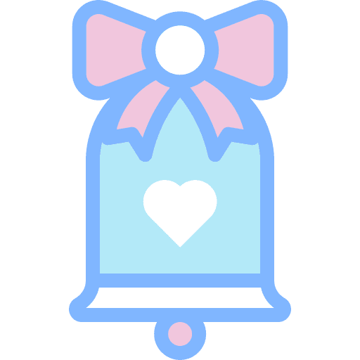 Bell ornament love instrument icon Bell ornament love instrument icon