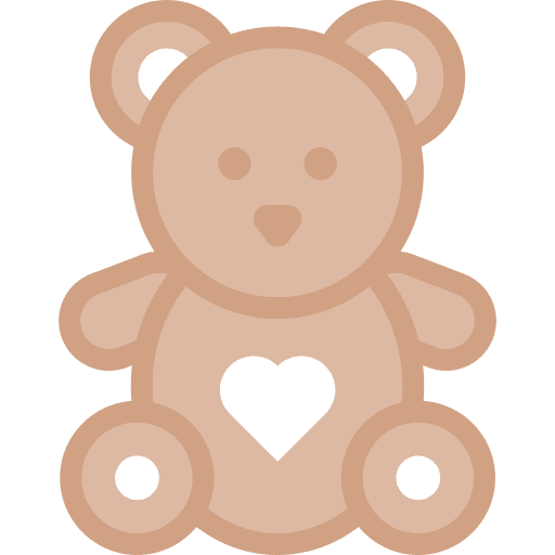 Teddy bear heart childhood animals icon Teddy bear heart childhood animals icon