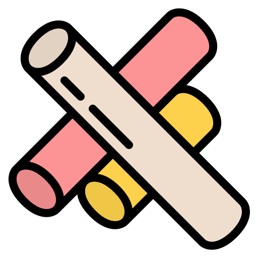 Chalks tools miscellaneous classroom icon