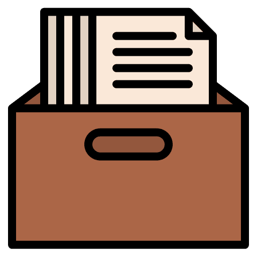 Documents files and folders stationery repository icon