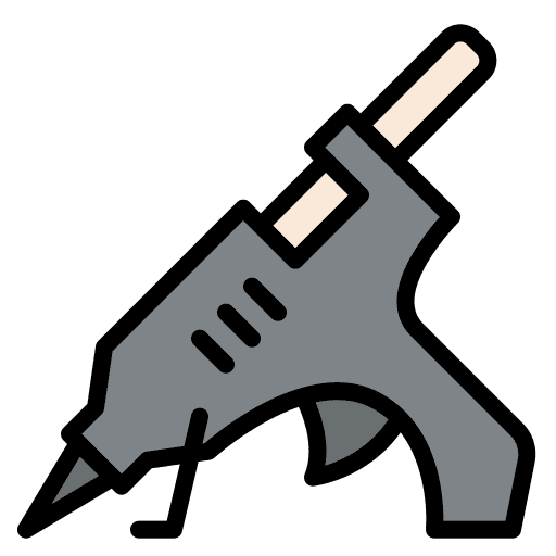 Hot glue gun art and design craft tools and utensils icon