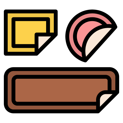 Stickers office material education stationery icon