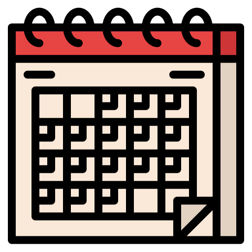 Calendar stationery organization administration icon
