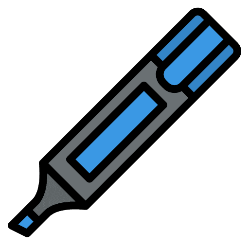 Highlighter office material stationery highlighter icon