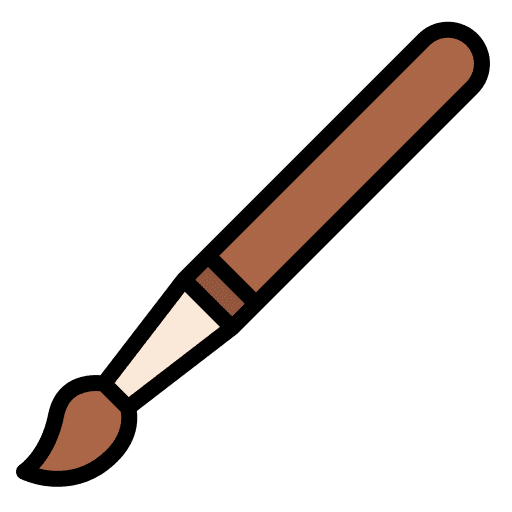 Paint brush stationery miscellaneous school icon
