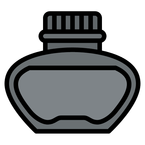 Inkwell miscellaneous quill stationery icon