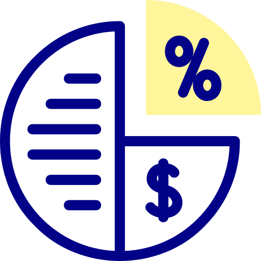 Pie chart stats stock market market icon