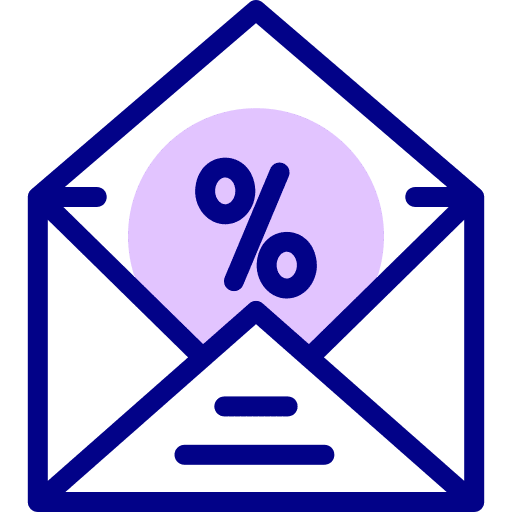 Envelope marketing communications sale icon