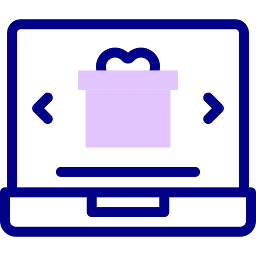 Laptop gift gift box present icon
