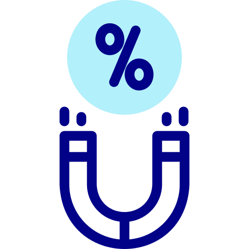 Magnet money shopping sales icon