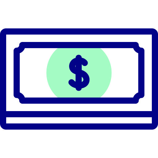 Money bills bank payment method icon