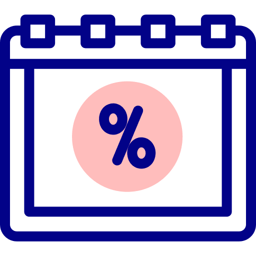 Calendar sales black friday day icon