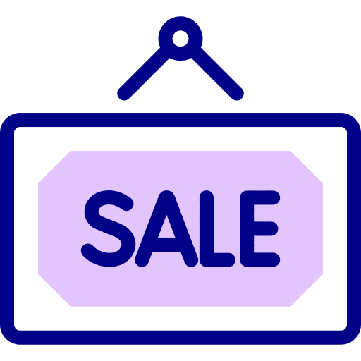 Sale sign shopping percentage discount icon