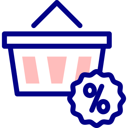 Shopping cart sale commerce and shopping basket icon