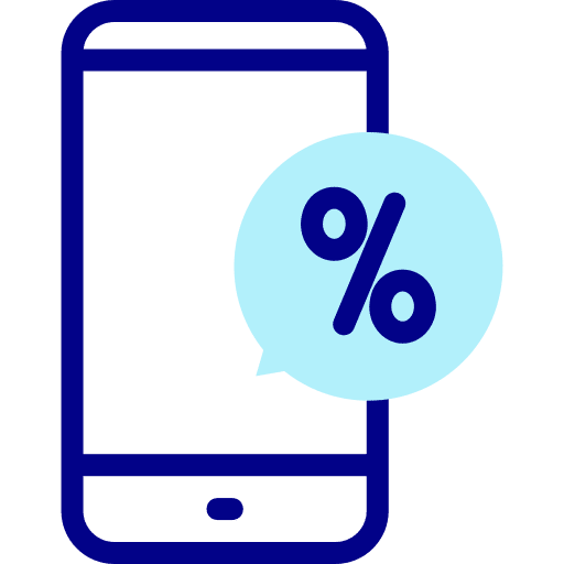 Smartphone sales online discount ecommerce icon