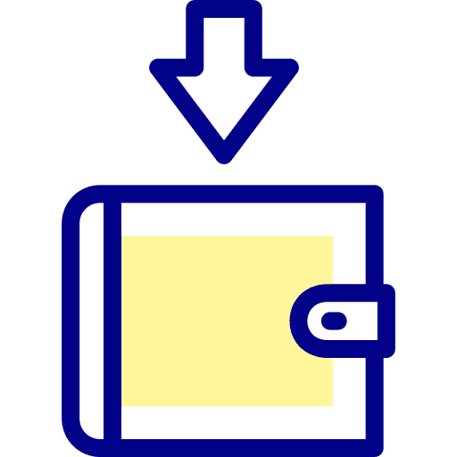 Wallet coin savings purse icon