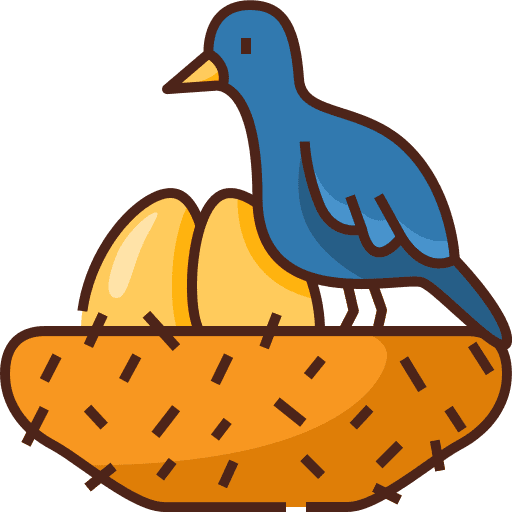 Bird nest egg bird icon