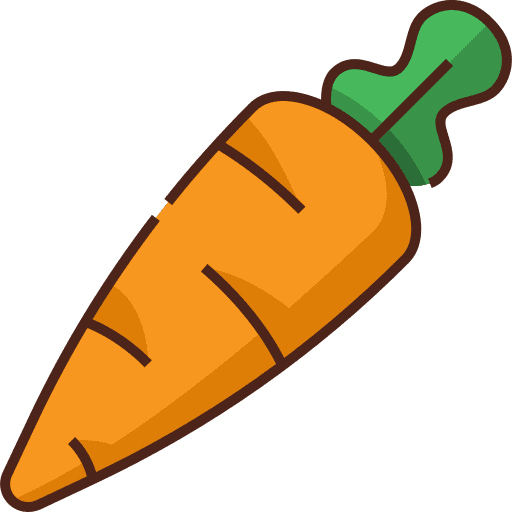 Carrot organic farming and gardening vegetable icon