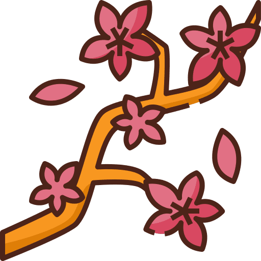 Cherry blossom sakura nature spring icon
