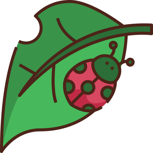 Ladybug animal kingdom plant nature icon