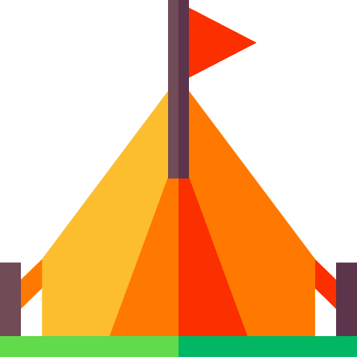 Camping tent vacation nature holidays icon