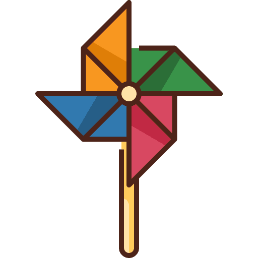 Pinwheel windmill toy windmill paper icon