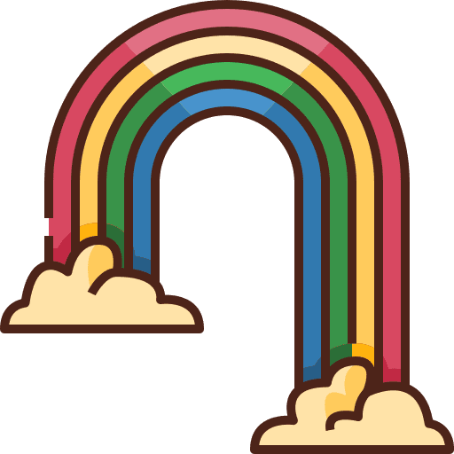 Rainbow weather spectrums forecast icon