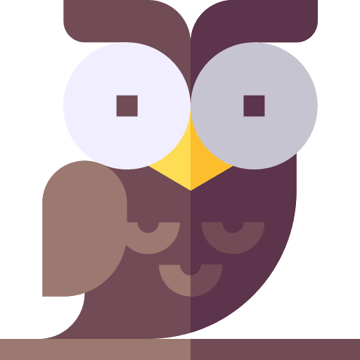 Owl ornithology zoo animals icon