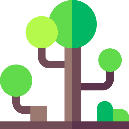 Forest nature landscape botanical icon