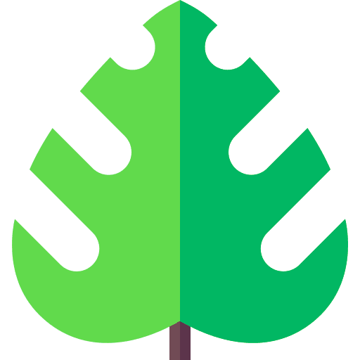 Monstera leaf nature farming and gardening tropical icon