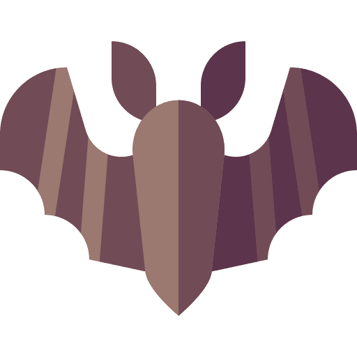 Bat animal kingdom fly wings icon
