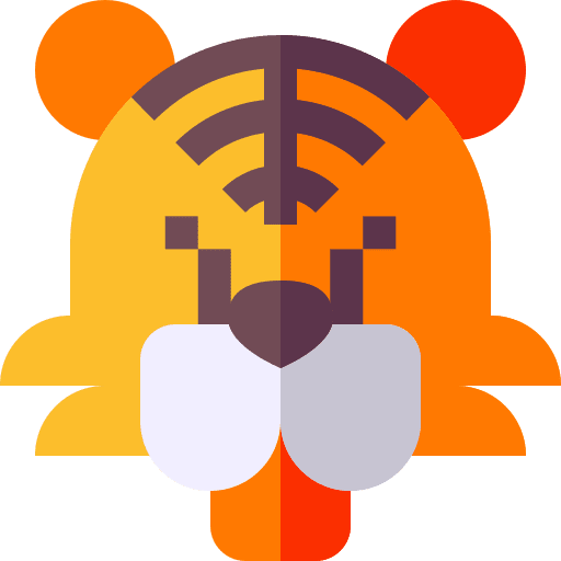 Tiger zoology feline tiger icon