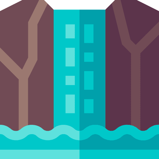 Waterfall water scenery landmark icon