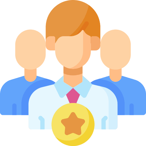 Leader leadership people team building icon